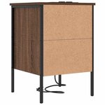 vidaXL Cabinet de chevet 2 Pièces Chêne marron 42 x 41 x 61 cm