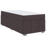 vidaXL Cadre de lit avec matelas Marron foncé 80 x 200 cm tissu
