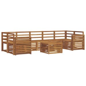 vidaXL Ensemble de canapés d'extérieur 8 pc Naturel