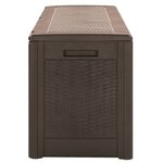vidaXL Boîte de stockage de jardin Marron 119x48x60 cm Polypropylène