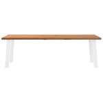 vidaXL Table à manger marron clair bois de chêne massif rectangulaire