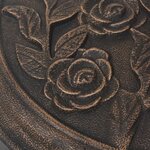 vidaXL Socle de parasol Résine Rond Bronze 9 kg