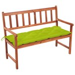 vidaXL Banc de jardin avec coussin 120 cm Bois d'acacia massif