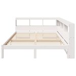vidaXL Lit bibliothèque sans matelas blanc 140x190 cm bois pin massif
