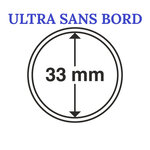 Capsules rondes sans bord ULTRA pour monnaies de collection. Diamètre intérieur - 33 mm