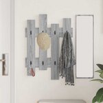 vidaXL Porte-manteau mural Montage mural Sonoma gris 60 x 3 x 82 cm