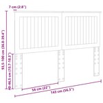 vidaXL Tête de lit Gris béton 140 cm Bois d'ingénierie