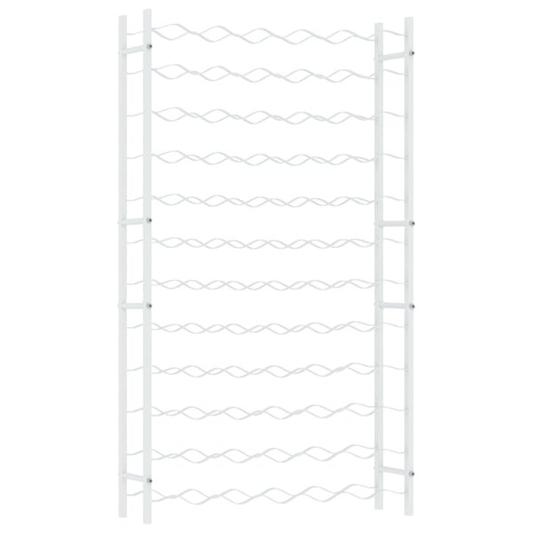 vidaXL Casier à bouteilles pour 72 bouteilles Blanc Métal