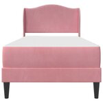 vidaXL Cadre de lit avec tête de lit Rose 80 x 200 cm Velours