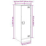 vidaXL Buffet blanc 34 5x39x107 cm acier