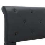 vidaXL Cadre de lit Noir Similicuir 180x200 cm