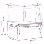 vidaXL Mobilier de jardin avec coussin avec oreiller Anthracite Acier