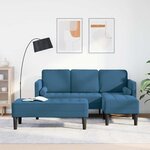 vidaXL Ensemble de Canapés 2 Pièces Bleu 173 x 131 x 67 cm Velours