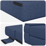 vidaXL Canapé-lit pliable Bleu 70 x 72 x 60 cm Tissu