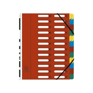 Trieur Harmonika  A4  24 compartiments  rouge x 4 EXACOMPTA
