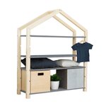 Etagère cabane POLLY - bois naturel et gris