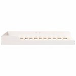vidaXL Cadre de lit surélevé Blanc 75 x 190 cm Bois massif en pin