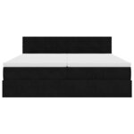 VidaXL Cadre de lit ottoman avec matelas noir 200x200cm velours