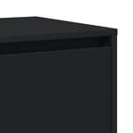 vidaXL Buffet Noir Noir Bois d'ingénierie 135 x 41 x 75 cm Buffet Noir
