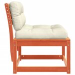 vidaXL Canapé de jardin avec coussins cire marron bois pin massif