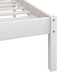 vidaXL Cadre de lit sans matelas blanc bois massif 140x190 cm