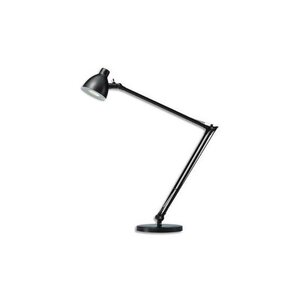Lampe à LED Valencia coloris noir double bras aluminium et tête réglable Amplitude max 63 cm HANSA