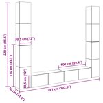 vidaXL Meubles TV muraux 6 Pièces vieux bois bois d'ingénierie