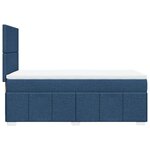 vidaXL Sommier à lattes de lit avec matelas Bleu 90x190 cm Tissu