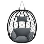 vidaXL Chaise suspendue polyrotin 91 x 54 5 x 107 cm Anthracite