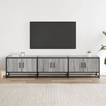 vidaXL Meuble TV sonoma gris 180x35x41 cm bois d'ingénierie