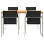 vidaXL Ensemble de salle à manger pour jardin 5 Pièces Marron