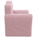 vidaXL Canapé-lit pour enfants rose peluche douce