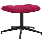 vidaXL Chaise de relaxation avec tabouret Rouge bordeaux Velours