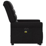 vidaXL Fauteuil inclinable de massage électrique Noir Tissu