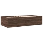 vidaXL Lit de jour avec tiroirs sans matelas chêne marron 90x200 cm