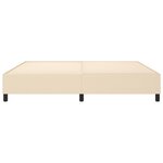 vidaXL Cadre de lit sans matelas crème 200x200 cm tissu