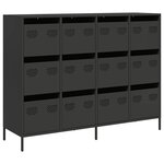 vidaXL Buffet noir 135x39x103 5 cm acier laminé à froid