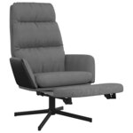 vidaXL Chaise de relaxation avec repose-pied Gris clair Tissu