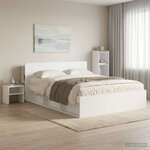 vidaXL Cabinet de Tête de Lit avec stockage Blanc Bois d'ingénierie