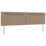 vidaXL Tête de lit LED Cappuccino 200 cm Cuir synthétique