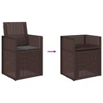 vidaXL Chaises de jardin salle à manger 2 Pièces Marron et anthracite PP