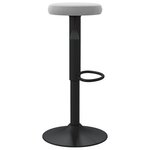 vidaXL Tabourets de bar lot de 2 gris clair velours