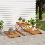 vidaXL Étagère pliable à 3 niveaux Marron 70x31x63 cm Bois d'acacia