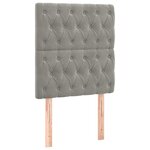 vidaXL Sommier à lattes de lit et matelas et LED Gris clair 80x200 cm