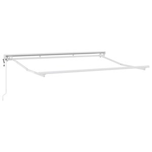 vidaXL Cadre de store rétractable électrique Blanc 3 x 2 5 m Acier