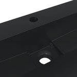vidaXL Vasque 60x38x11 cm fonte minérale/marbre noir mat