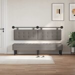 vidaXL Tête de lit suspendue Taupe Tissu