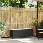 vidaXL Banc de jardin avec coussin noir 110x30x40 5 cm résine tressée