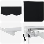vidaXL Auvent rétractable électrique Noir et Blanc 3 x 2 5 m