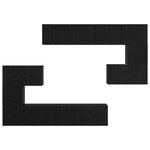 vidaXL Ensemble meuble TV 8 Pièces Chêne noir 80 x 30 x 30 cm